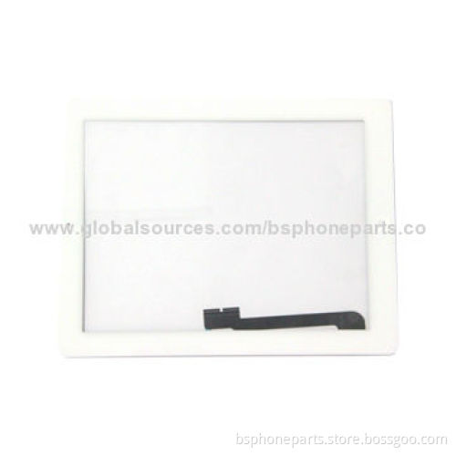 Original Touch Digitizer Screen with Home Button Flex and Adhesive, for iPad 3, White